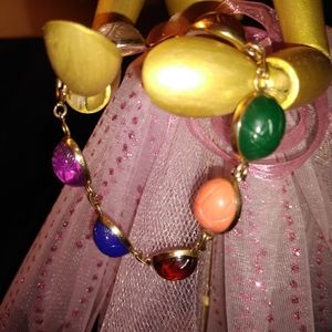 Vintage scarab Egyptian bracelet